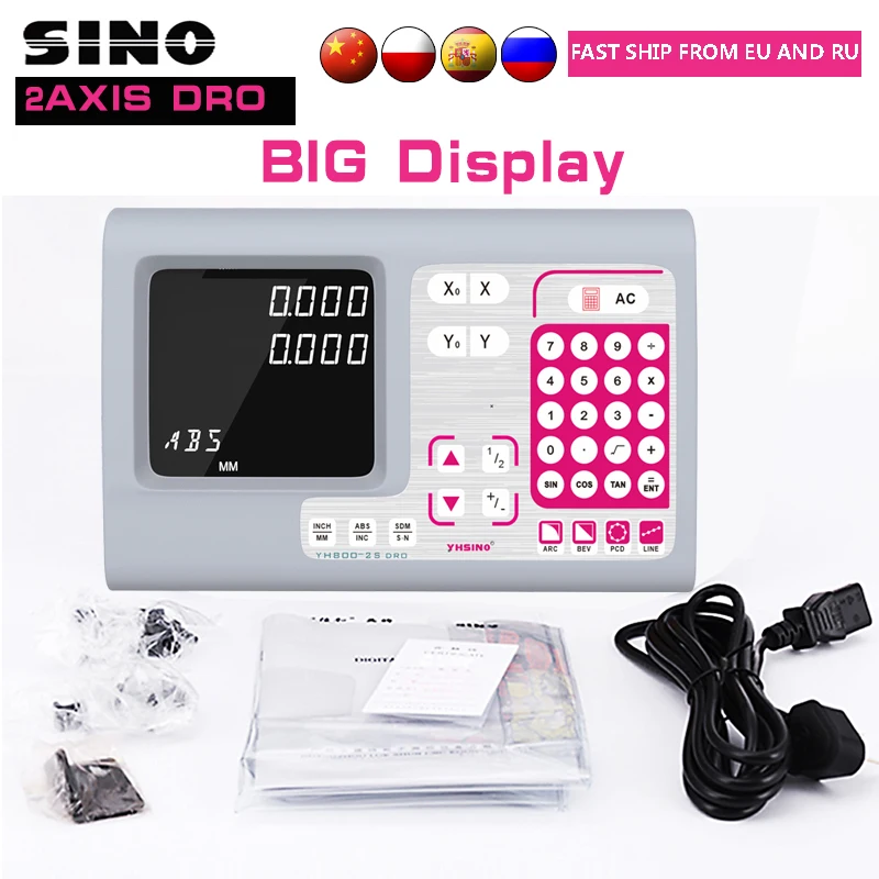 

【Hot】DRO 2 Axis/3 Axis Big Display Digital Readout For Mill Lathe Machin （Universal Display）