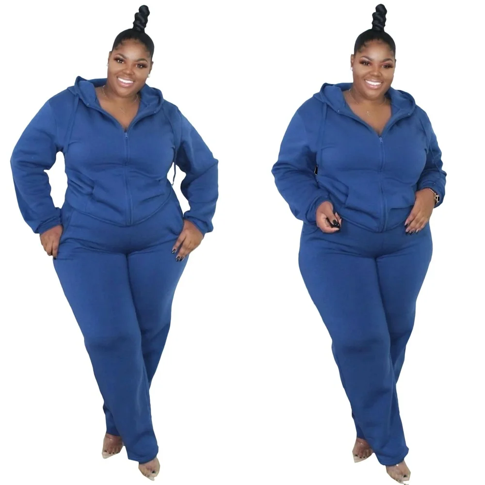 Plus Size Xl-5xl Wholesale Dropshipping Women Sport Suits Set Clothing Long Sleeve Hoodies & Pants 2 Pieces o 3xl 4xl 5xl 6xl