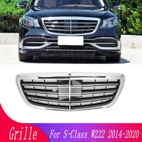 car front bumper grille upper racing grill for mercedes benz s class w222 s300 s400 s500 s65 2014 2015 2016 2017 2018 2019 2020