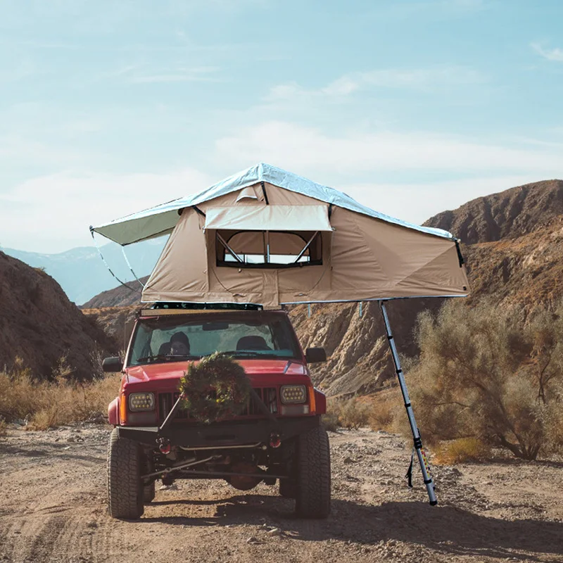 

Aluminum Frame Rooftop Tent Car Large Size 1.9M 1.6M 1.4M Soft Shell Double Layer Foldable Soft Car Roof Tents for Vehicle SUV