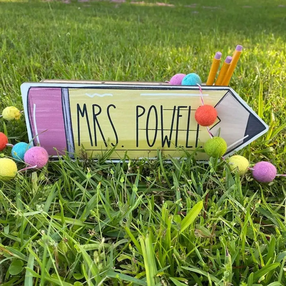 

Wooden Wooden Pen Holder Stationery Desk Tidy Container Desk Organizer DIY Makeup Brush Holder Office