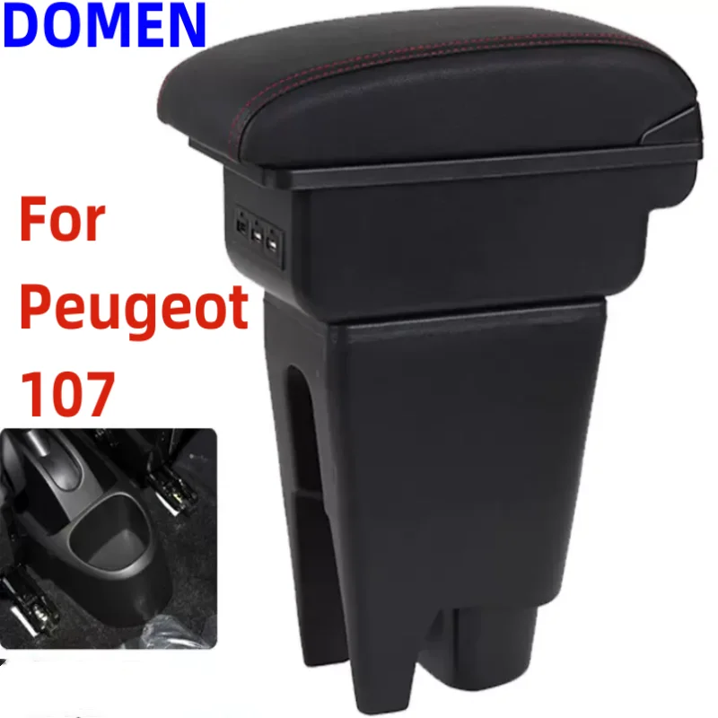

For Peugeot 107 Armrest For Citroen C1/Toyota Etios Aygo BJ armrest box Car Accessories Store box Interior Parts details USB