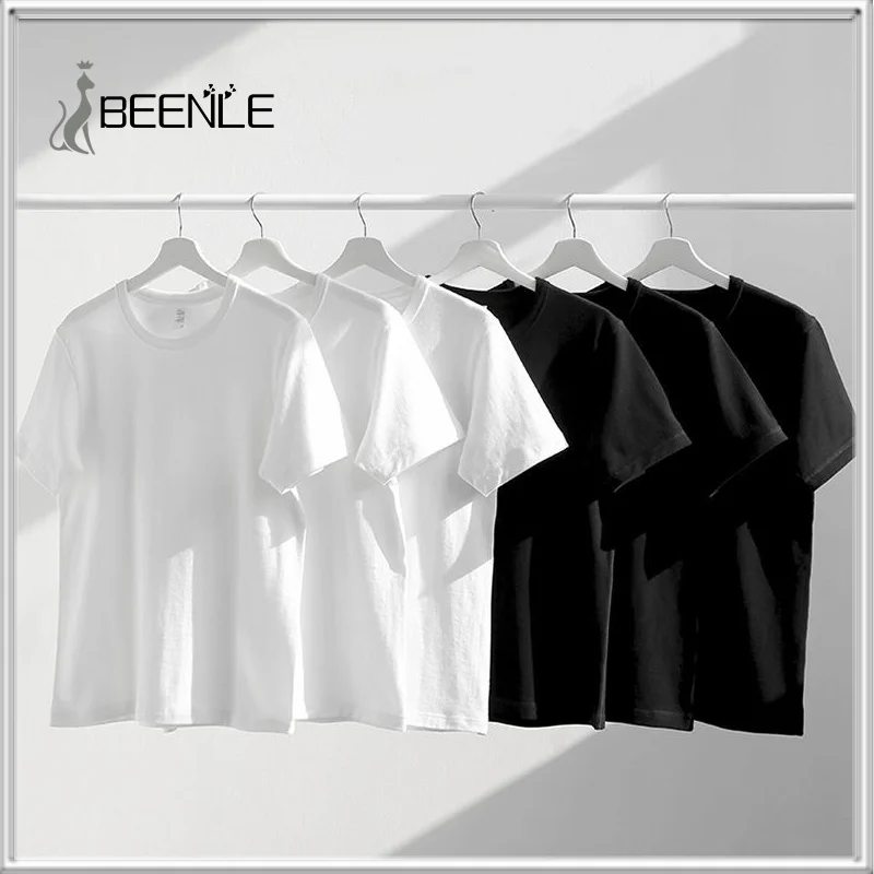 

BEENLE T-shirt Summer Woman Spring Solid Cotton Short Sleeve Casual Fashion Oversized Bottoming T-shirt White Women Clothing