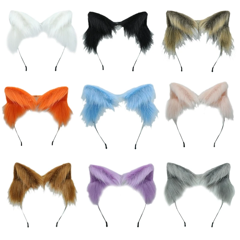 

652F Прочный обруч для волос с милыми животными для кошачьих ушей, женская повязка на голову, аксессуары для волос для макияжа