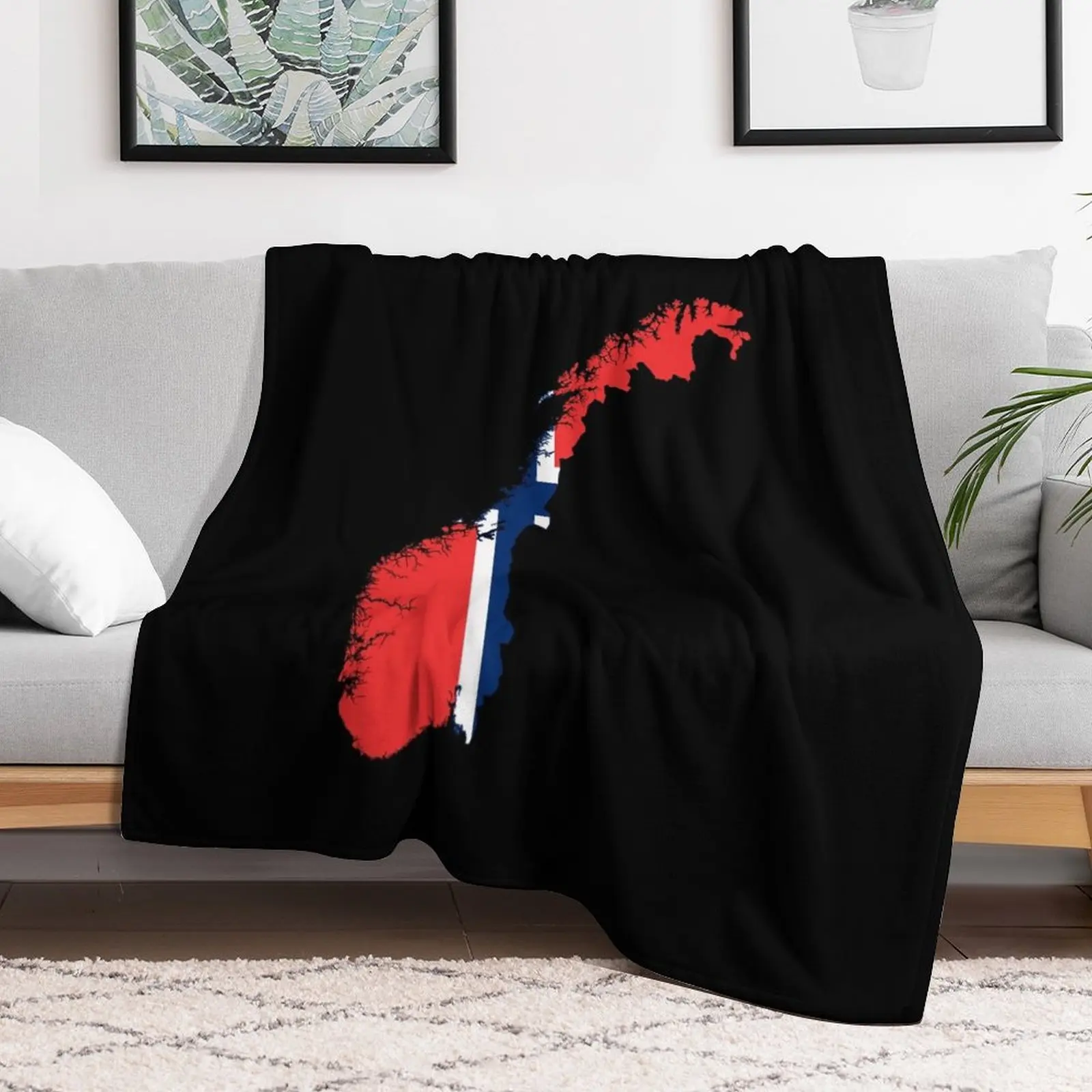 Плед-одеяло для Хэллоуина с картой флага Норвегии одеяла диванов летнее