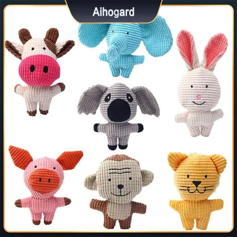 

Squeak Pet Cow Rabbit Dog Toy Animal Plush Toy Unique Shapes Tooth Grinding 1pcs Cute Plush Toys Dog Supplies Soft Squeak Toys