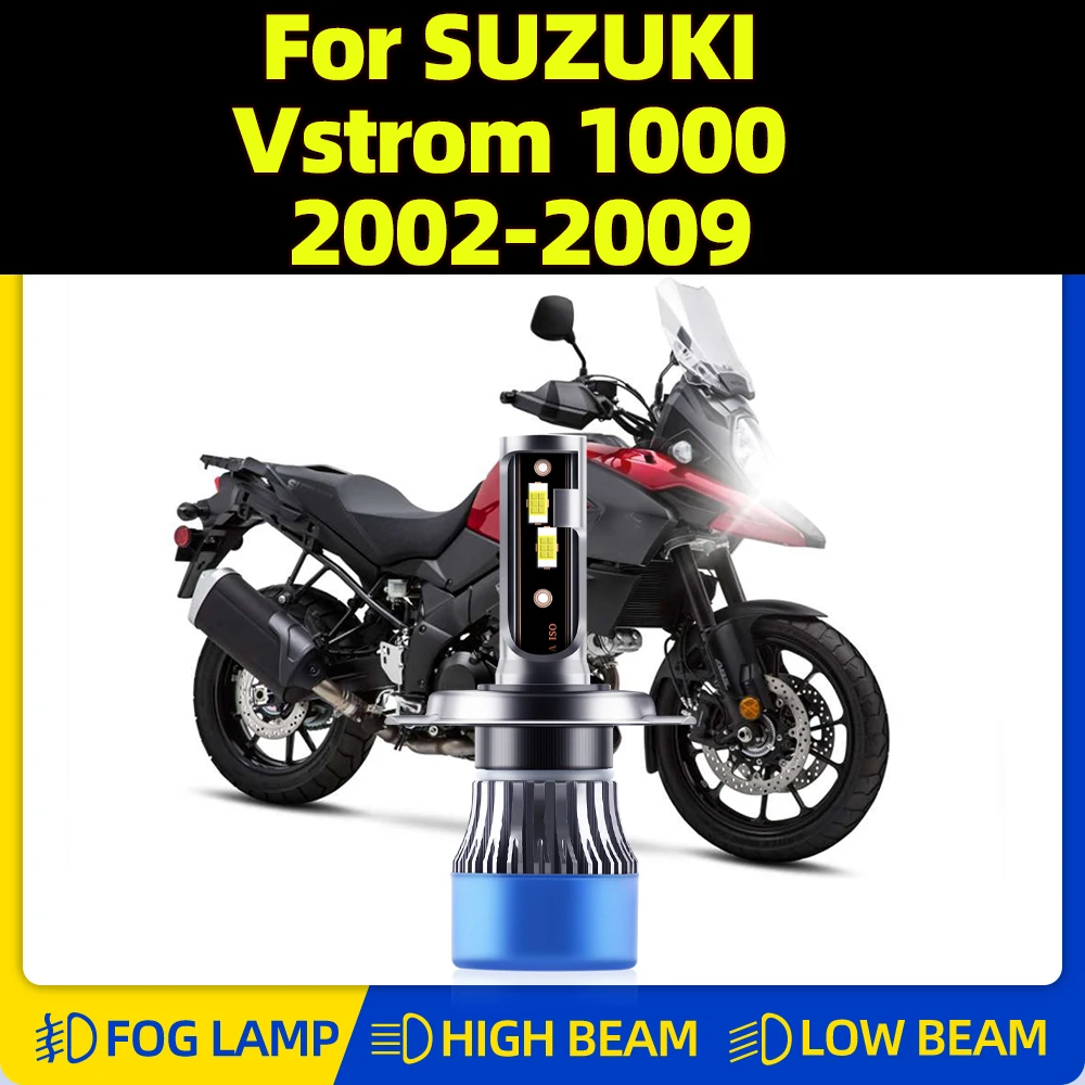Мотоциклетная лампа 1 шт. 60 Вт H4 55 000 лм 12 В 6000K для SUZUKI vстрома 1000 2002-2004 2005 2006 2007 2008