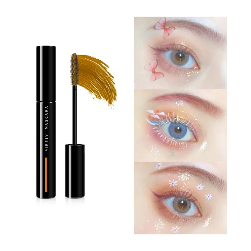 

Big Eye Color Fiber Mascara Eye Lash Extension Lasting Dense Curling Lengthening Eye Lashe Brush Quick Dry No Blooming Cosmetic