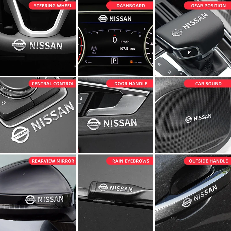 3D металлические наклейки для украшения интерьера автомобиля значки