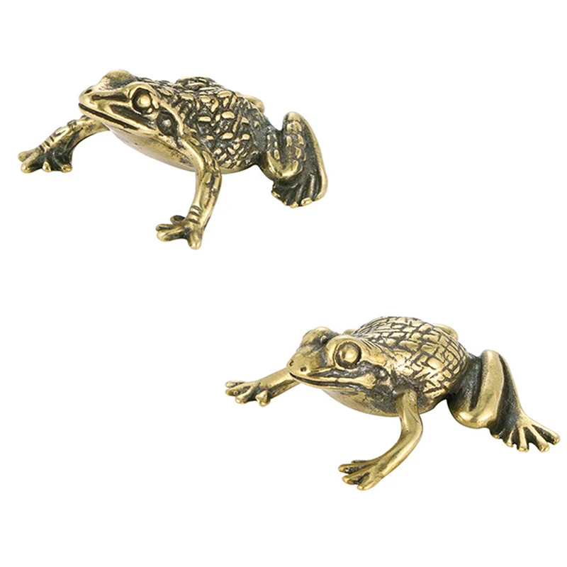 

Lucky Rich Copper Toads Frog Golden Toad Animal Solid Copper Statue Animal Mascot Decor Home Pure Copper Carving Car Decoration