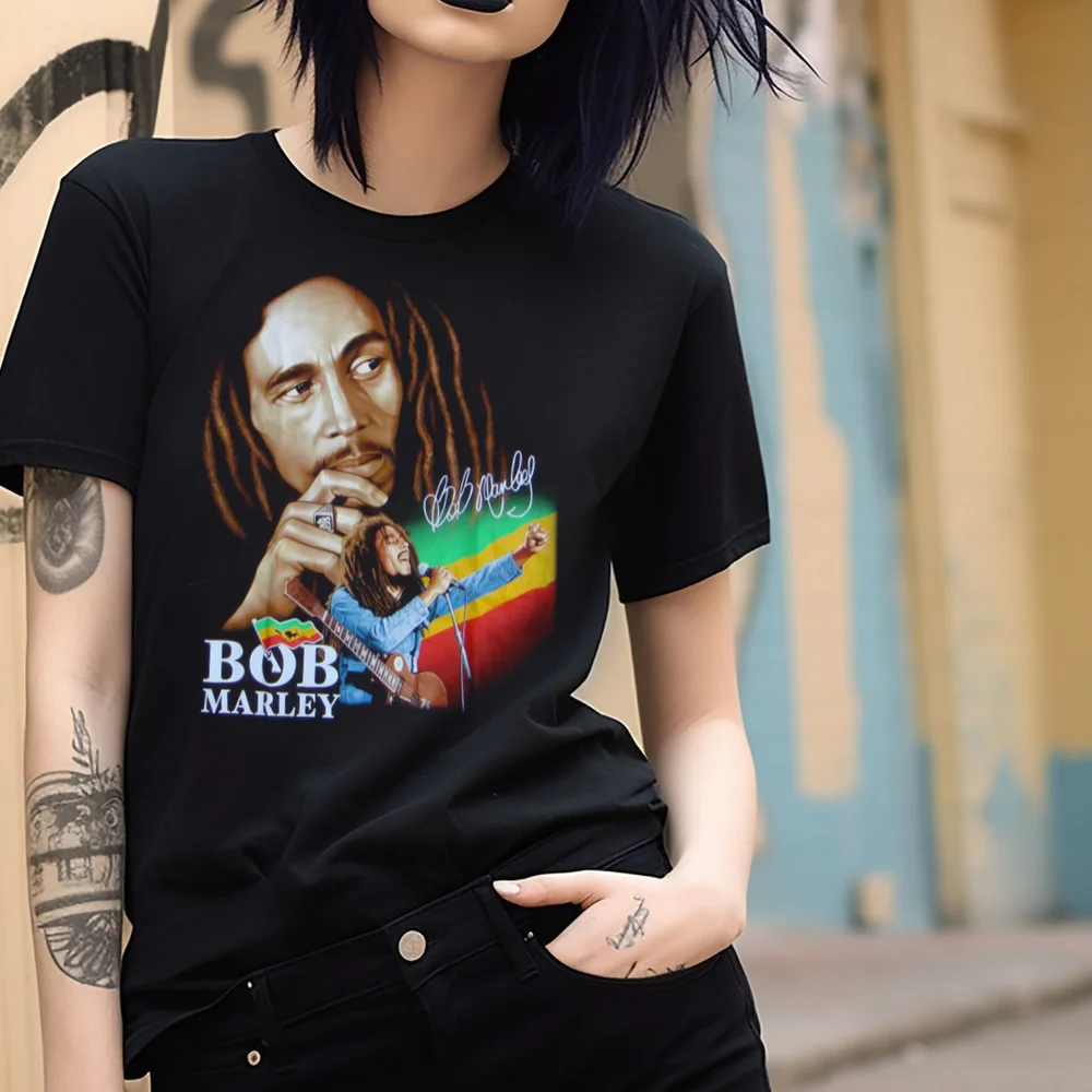 Футболка Боб Марли Регги группы Black S-3XL