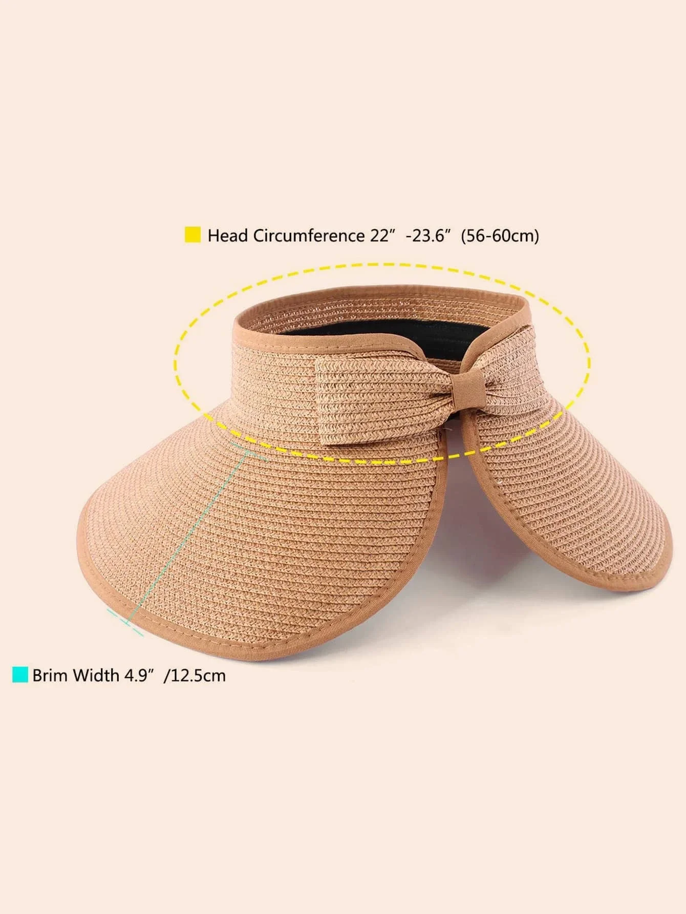 

hat Bow Decor Visor Hat beach