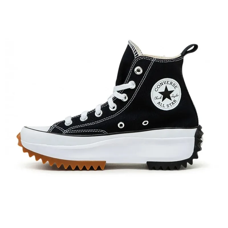 Original Classic Converse Run Star Hike Platform Black High Top Men and Women Unisex Skateboarding Black White