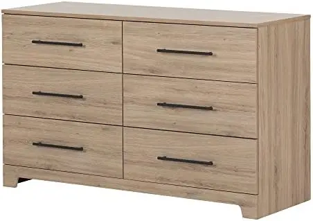 

Двойной комод с 6 выдвижными ящиками, деревенский дуб