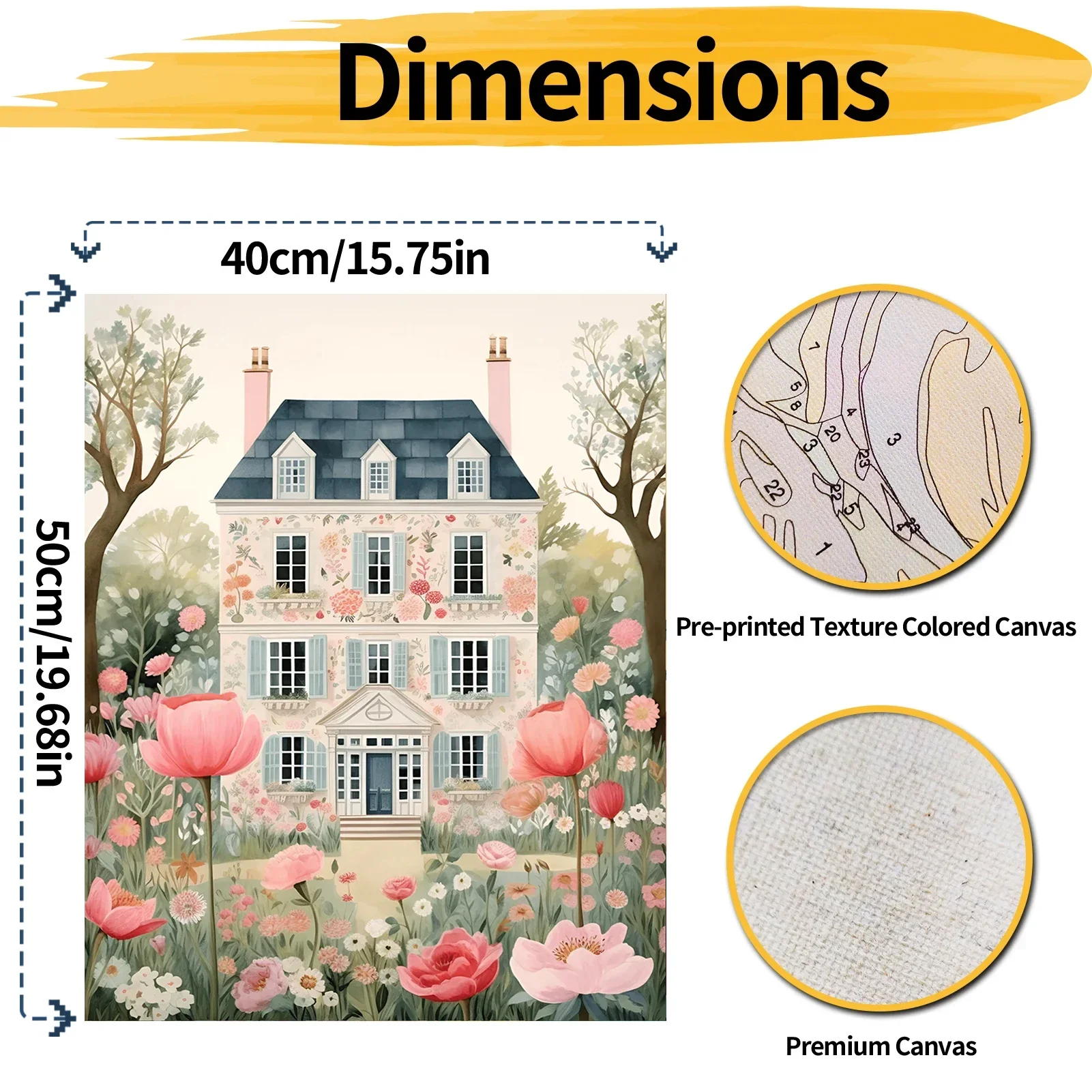 125997 Набор красок по номерам для взрослых - Замок акриловая цифровая картина