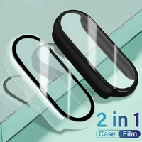 protective case for xiaomi miband 3 4 5 6 6nfc 7 7nfc hard shell wristband cover with screen protector for xiaomi mi band7 7nfc