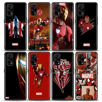 marvel phone case for realme 5 6 7 x7 x50 5g pro ultra 7i c3 c11 c15 xt case soft silicone cover marvel spiderman iron man
