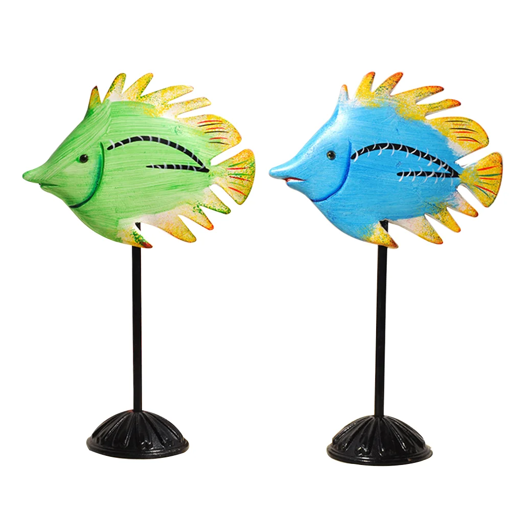 

2 pcs Wooden Ornaments Desktop Decoration Adornmant for Office Home Showcase
