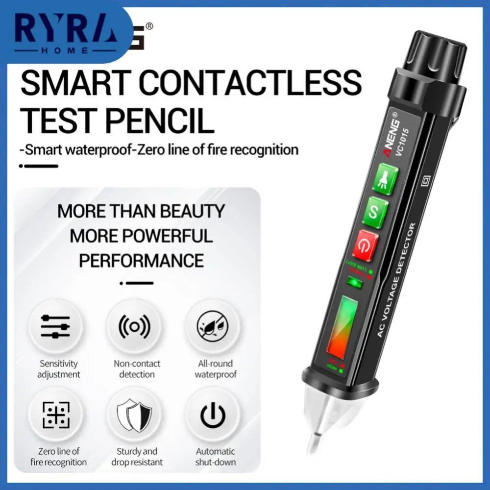 

Non Contact Voltage Tester VC1015 Electric Indicator LED Voltage Meter 12V-1000v Pen Style Tester Meter Circuit Tester Vape Pen