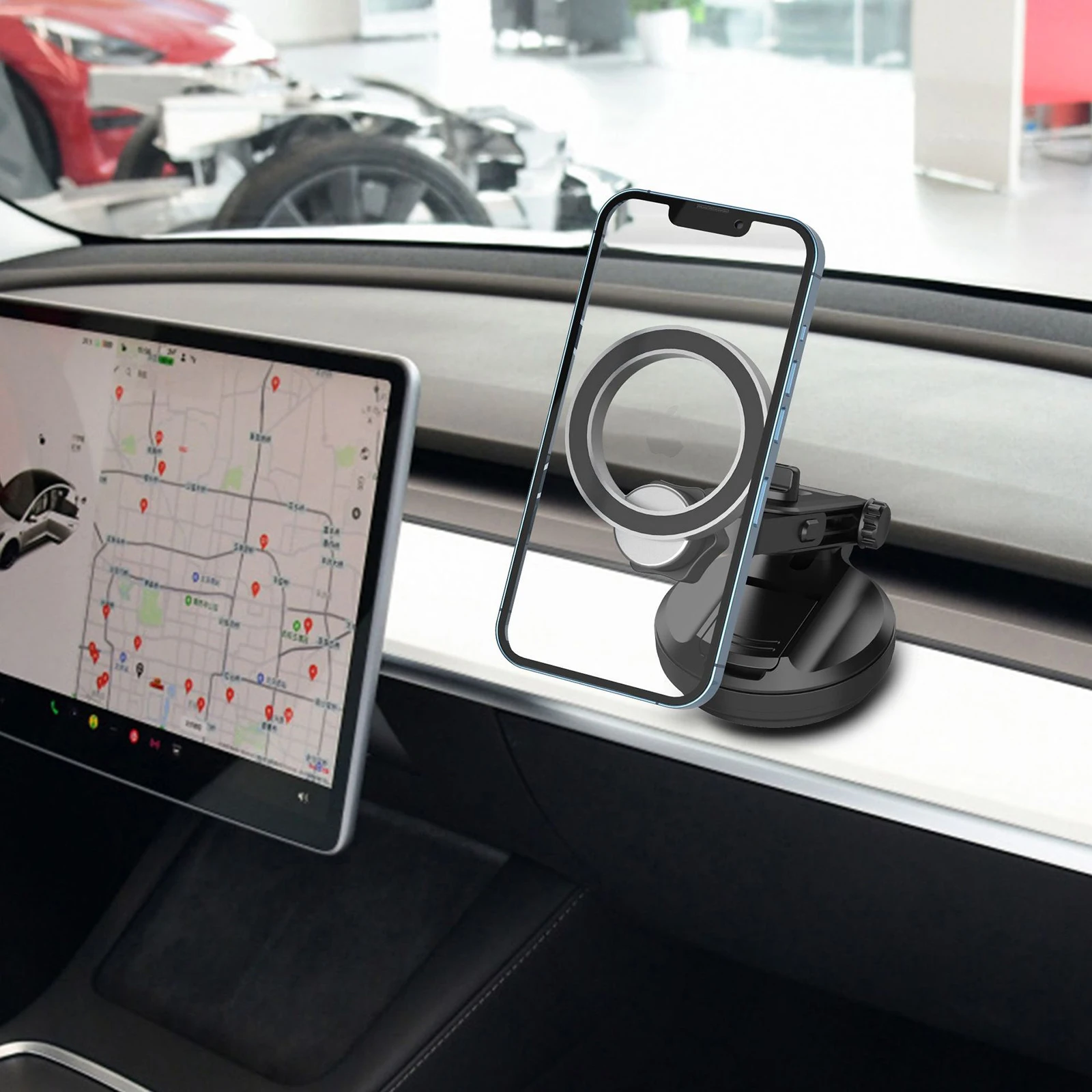 Держатель для телефона совместим с Magsafe вращением на 360 ° подставка без помощи рук