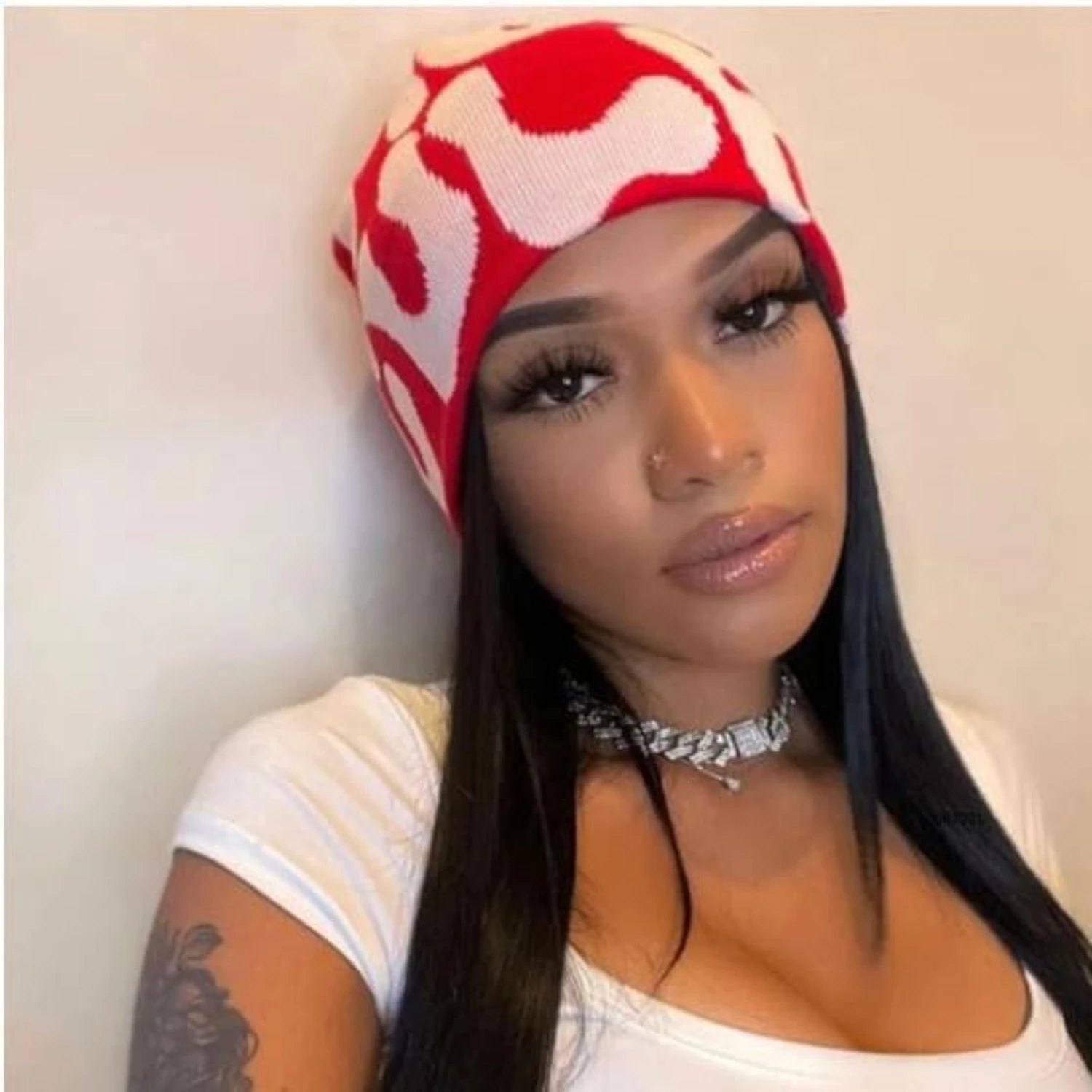 Женская шапка Cleveinuan Taowave Y2k с графическим дизайном MEA Culpa — стильная зимняя