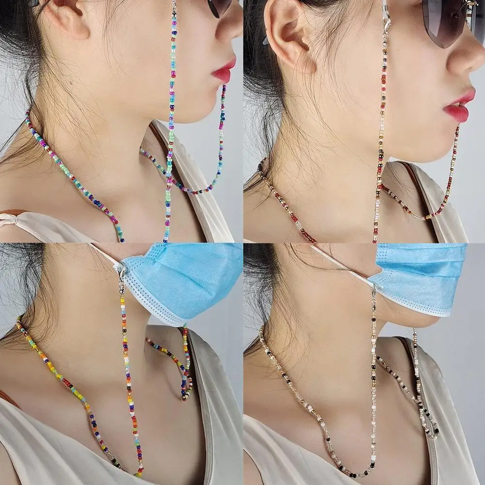 

Portable Fashion Bohemian Glasses Chains Strap Beaded Women Lanyard Anti Slip Fashion Colored Neck Chain For Eyeglass Sungl Q1x8