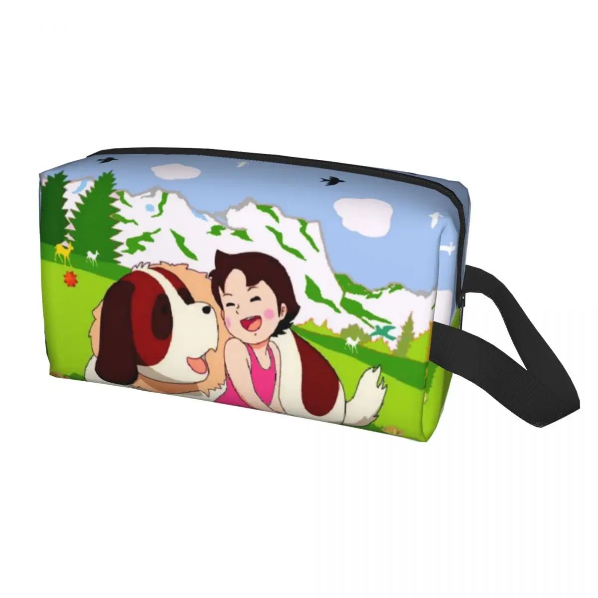 

An Afternoon With Heidi Cosmetic Bag Women Fashion Large Capacity Alps Mountain Cartoon Makeup Case Beauty Storage Toiletry Bags