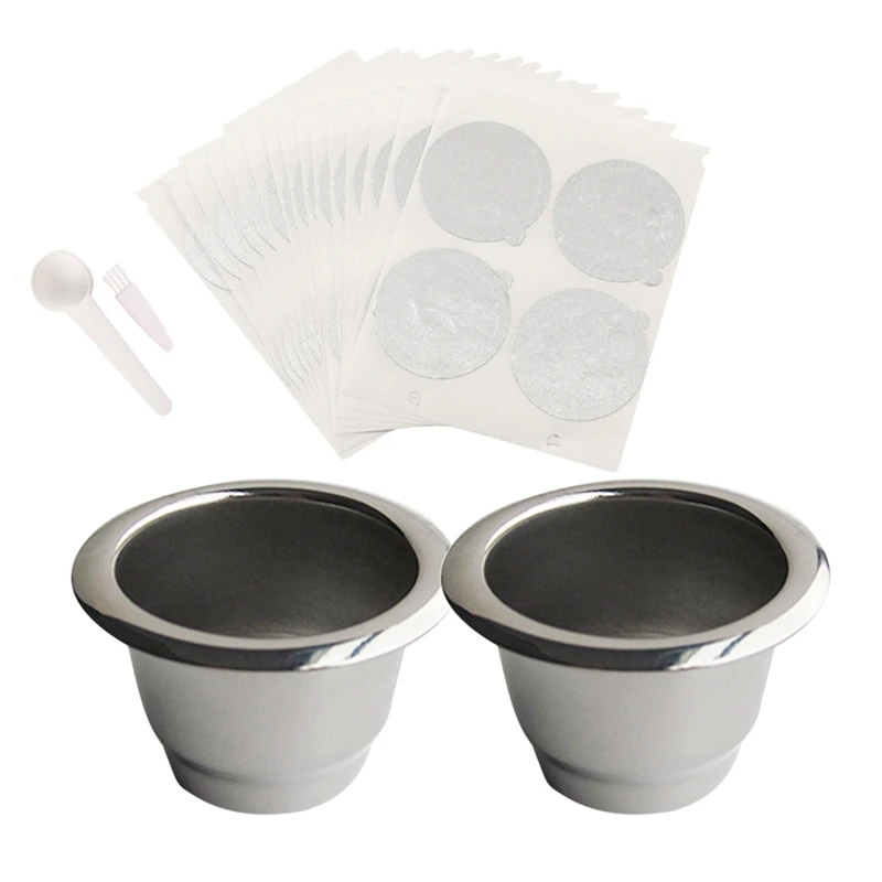 

For Icafilas Refill Nespresso Coffee Capsule Foils Refillable Nespress Coffee Capsulas Reusable Coffee Filter Pod Cover