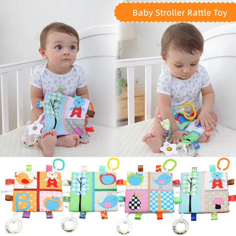 0-12Months Baby Teether Rattles Toys Infant Rings BB Appease