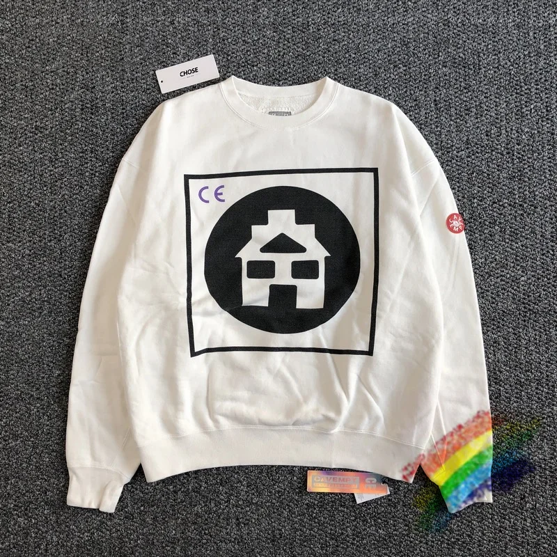 

Мужские и женские толстовки CAVEMPT 21AW c. E CIRCLE HOME с круглым вырезом и круглым вырезом, высококачественные толстовки с вышивкой в масштабе 1:1, тол...