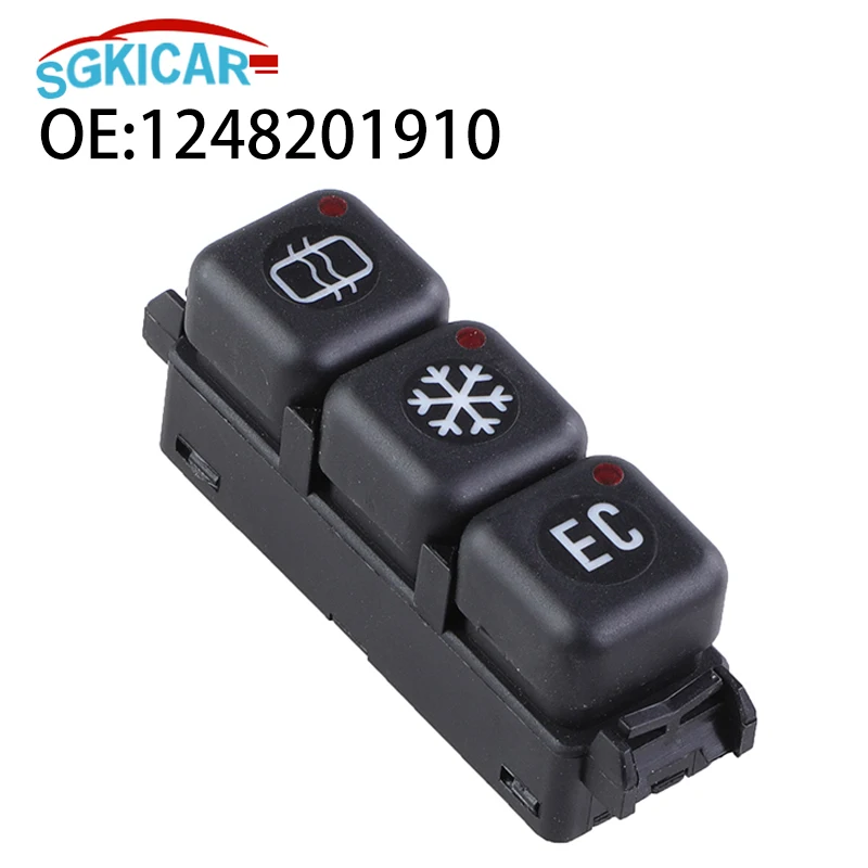 

ODiDiO 1248201910 Кнопка переключения кондиционера автомобиля 1248303370 2018300985 Подходит для Mercedes Benz E Series 190 Series W201 W124
