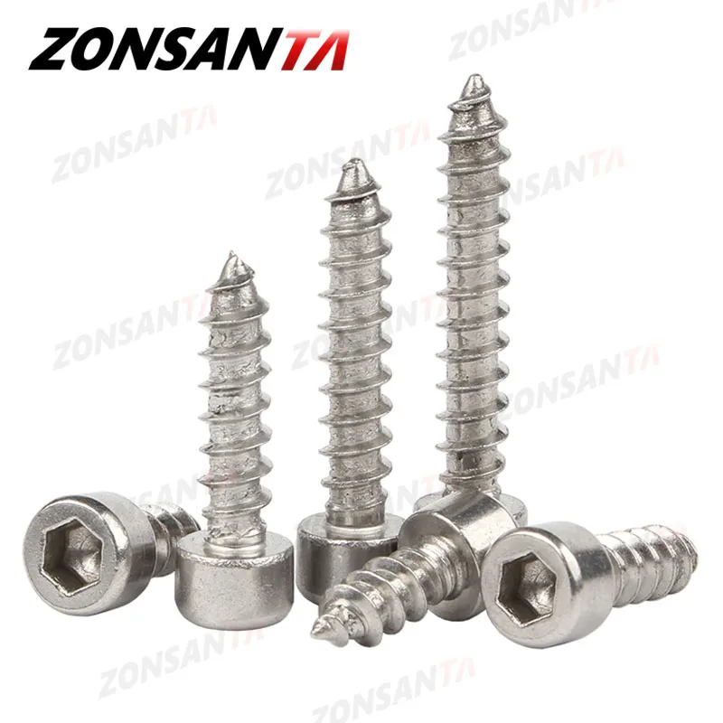 

Саморезы ZONSANTA черные шестигранные M2-M6 8.8