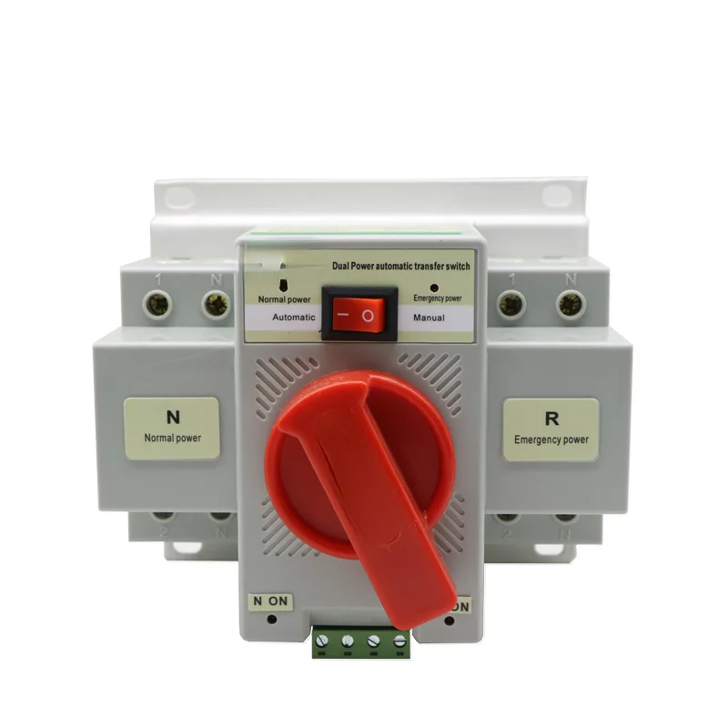 newest Single Phase 63A 2p Ac Mini Electrical Dual Power Ats Automatic Transfer Switch 220v with good quality
