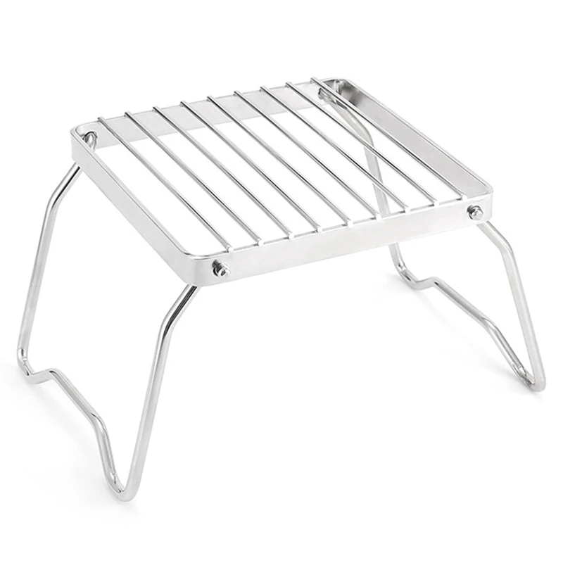 

Folding Campfire Grill Stainless Steel Grate, Heavy Duty Portable Camping Grill Accessories