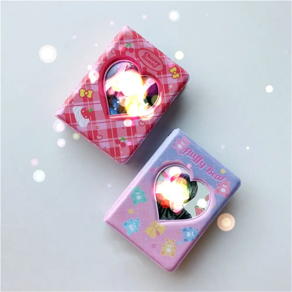 

Hollowed Heart Cherry Rabbit Storage Bags Bear Organizer Photos Album Storage Book Photocard Holder Card Bag