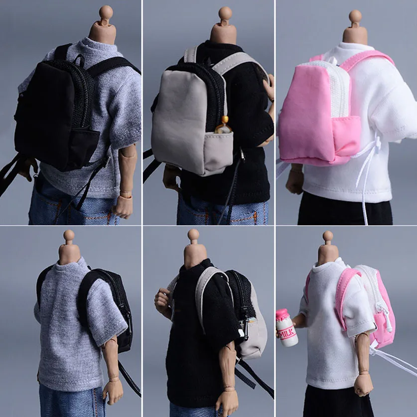 

1/12 Scale Soldier Scene Accessories Trendy Casual Shoulders Bag Sport Travel Mountaineering Back Pack for 6" Action Figure