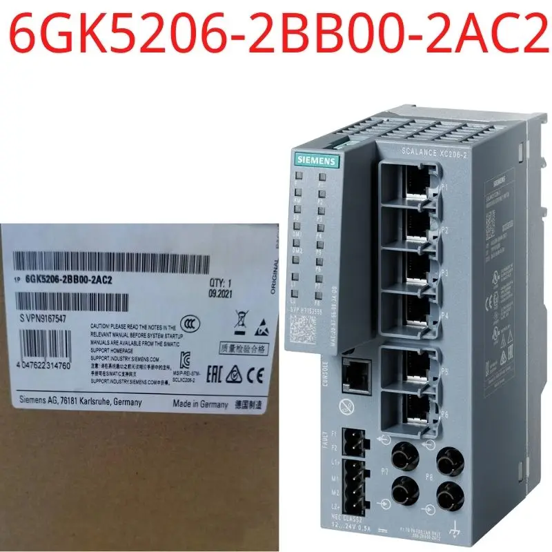 

Siemens SCALANCE 6GK5206-2BB00-2AC2 Industrial Ethernet Switch XC206-2