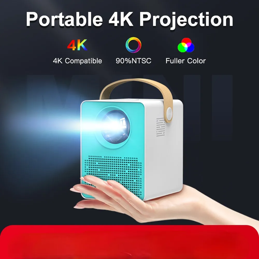 

Projector 1080P Native 1920*1080P Video Projector 4K HD Projection,For Outdoor Movie Home portable WiFi Projector Free shipping