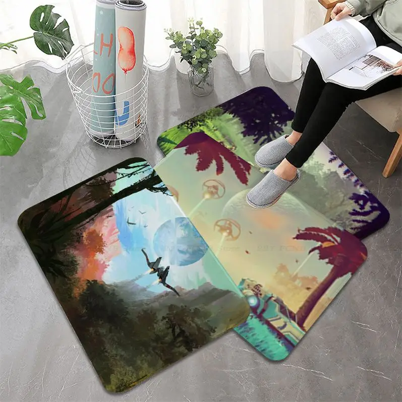

No Man's Sky Hallway Carpet Non-Slip Laundry Room Mat Laundry Decor Balcony Child Living Room Bedside Area Rugs