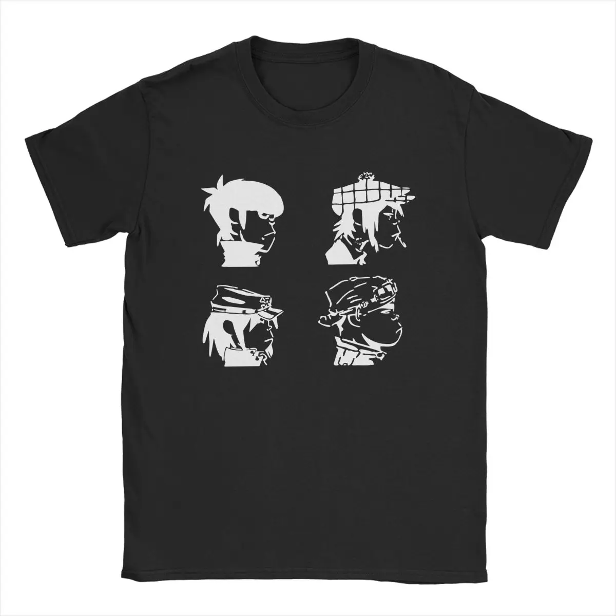 

Gorillaz Logos Men T Shirts Funny Tees Short Sleeve Crew Neck T-Shirt 100% Cotton Summer Clothing