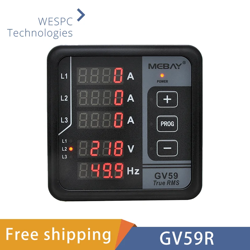 GV59R Контроллер генератора мибей Многофункциональный цифровой измеритель