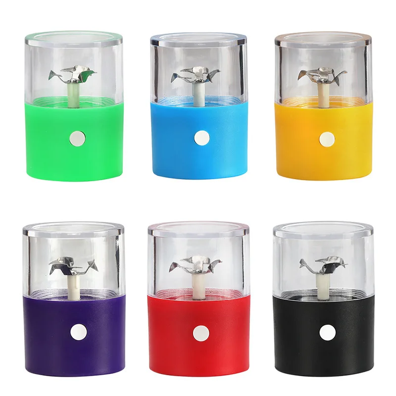 

Mini Electric Tobacco Leaf Grinder USB Power Storage Plastic Multi-color Household Grinder Portable Household Kitchen Tools
