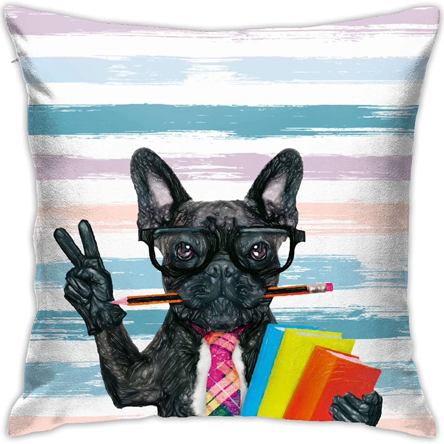 

CUTE DOG Pillow Cover Funny Puppy Dog Pillowcase for Decorative Pillows Sofa Bed Home Decor Boho Gift for Boy Kids Girls Room