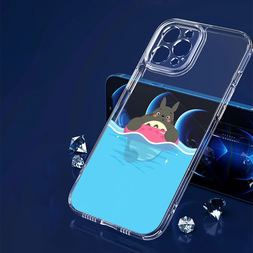 Прозрачный чехол для телефона с забавным Тоторо в Японии SAMSUNG A34 A30 A26 A25 A24 A23 A22 A21 A20