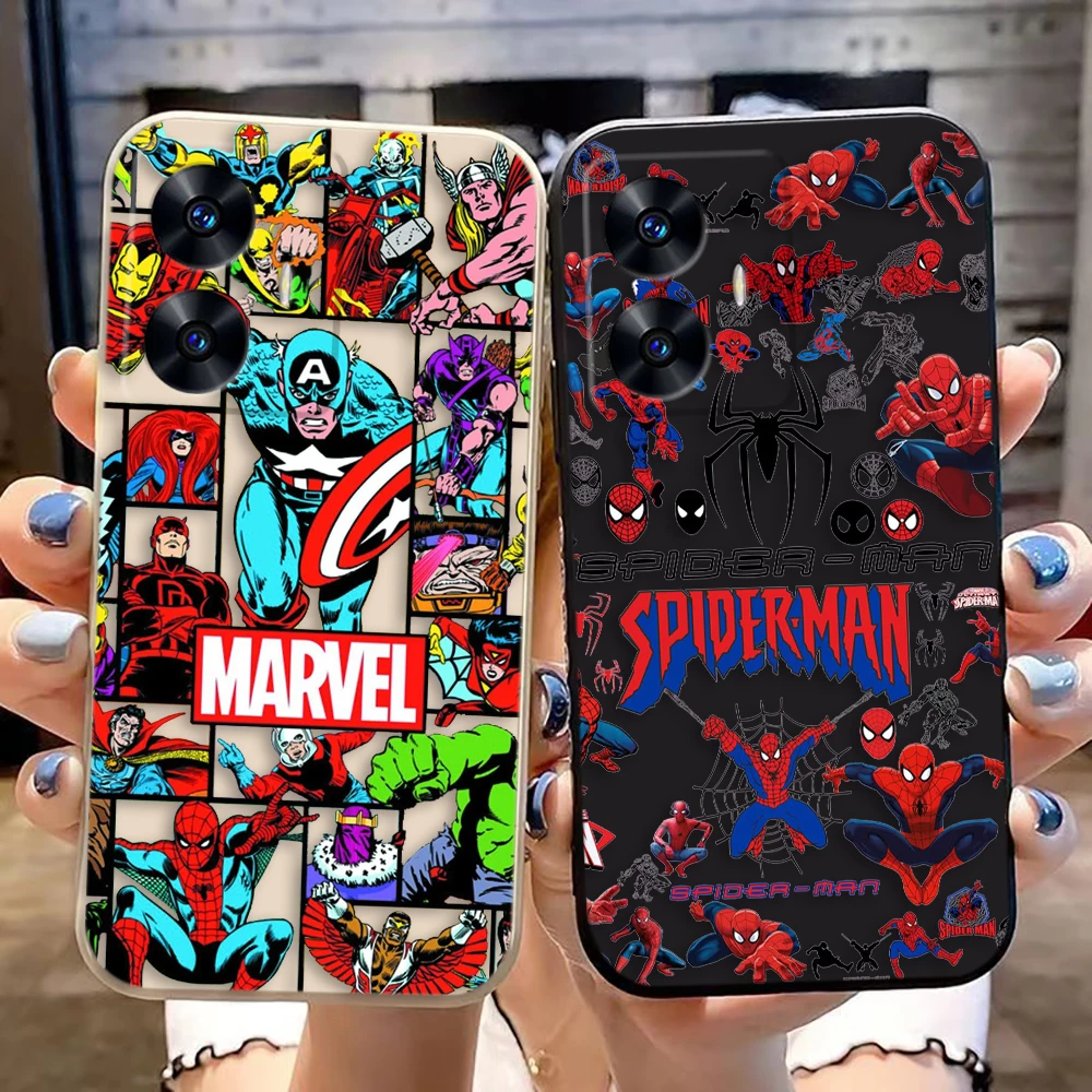 Чехол для телефона Marvel The Avengers Comics Realme C65 C63 C53 C35 C55 C33 C30 C21Y C20 C12 C11 GT 2 XT NARAO 20 30 50 Case Funda