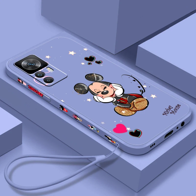 

Disney Minnie Mickey Cute Art For Redmi K50 K40 K40S Gaming K30 10C 10 10X 9A 9 9T 9C 9AT 8 A1 11 5G Liquid Left Rope Phone Case