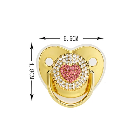 Детская силиконовая соска с крышкой Bling Стразы