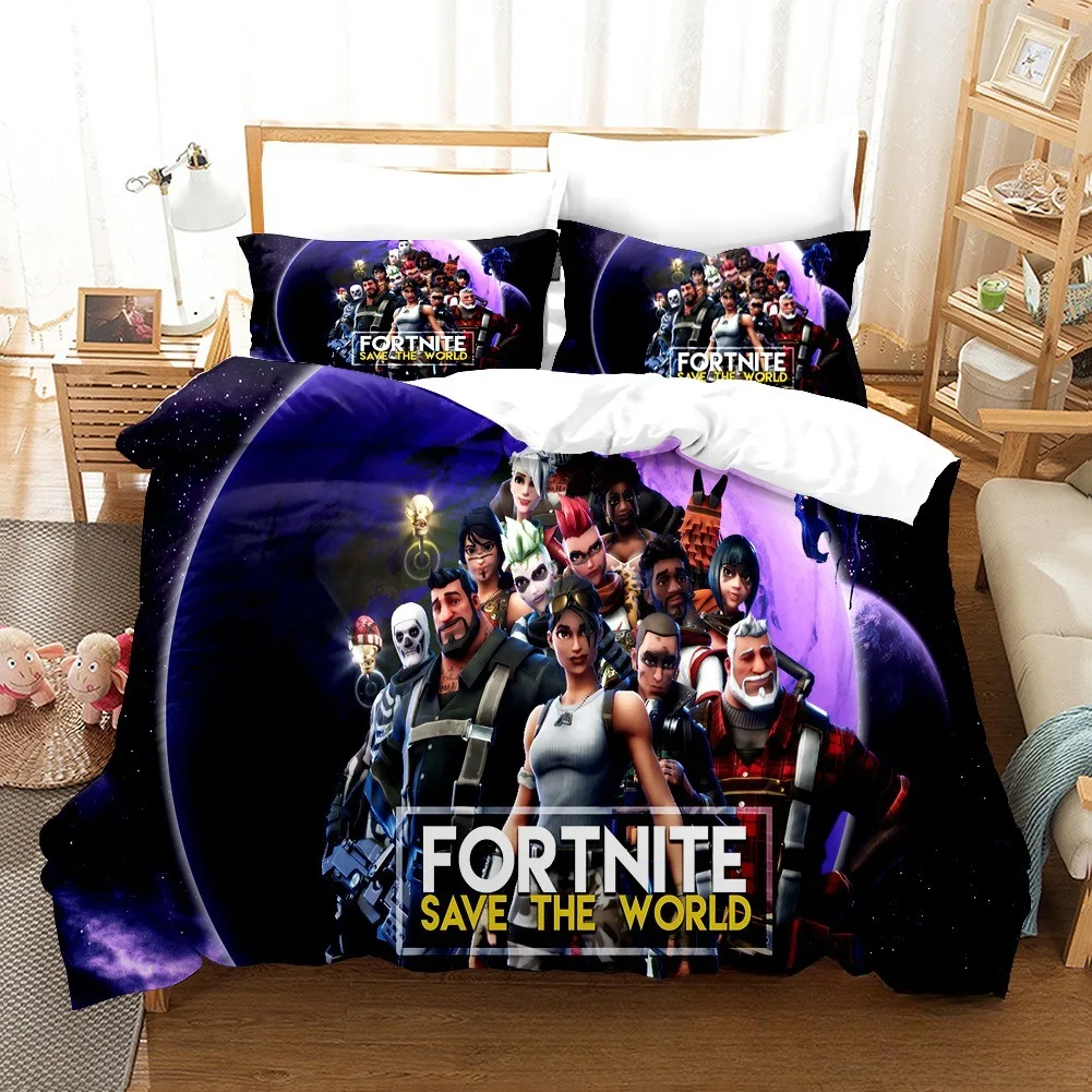 Комплекты постельного белья F-fortnite с 3D принтом изысканный комплект в стиле аниме