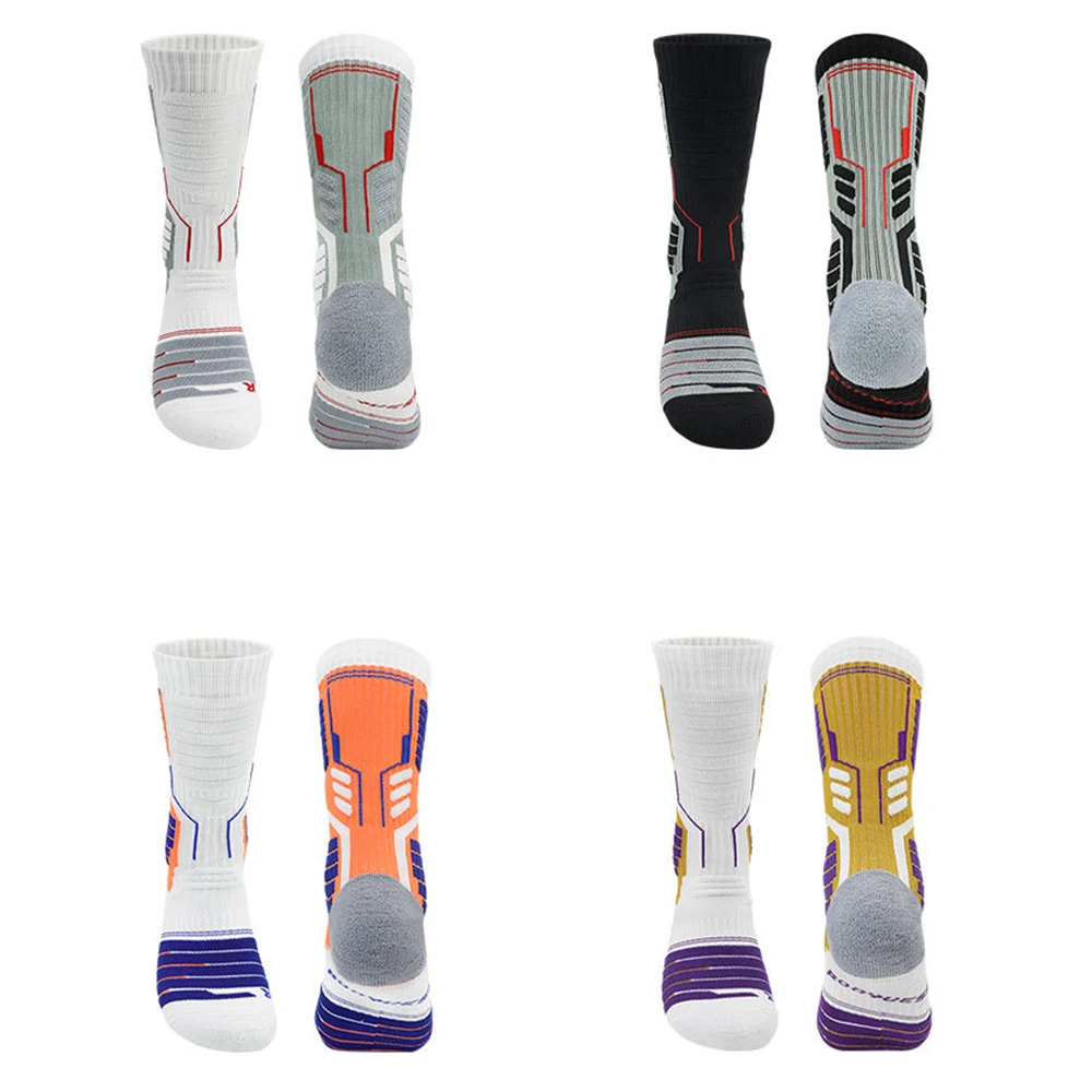 

Men's Cushion Crew Socks Moisture Control Thickened Athletic Compression Socks Cushioned Training Crew Socks 1 Pair MC889