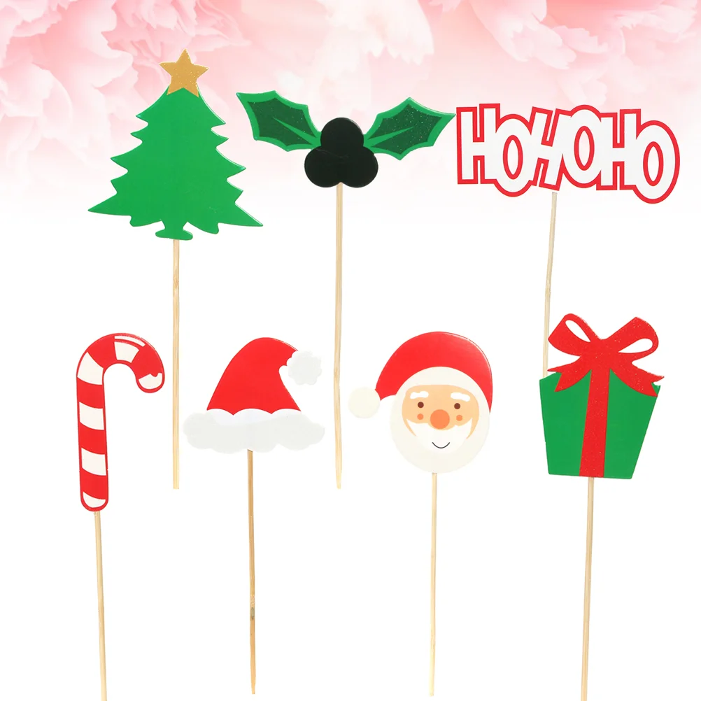 

Cupcake Toppers Picks Dessert Decoration Party Decorations Supplies Merry Christmas Cake Decoration Christmas Cupcake Toppers